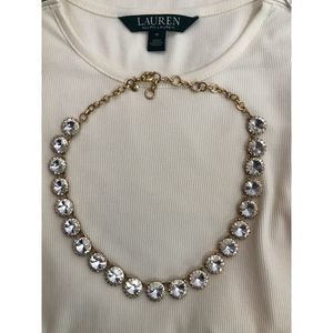 J Crew Round Crystal Necklace